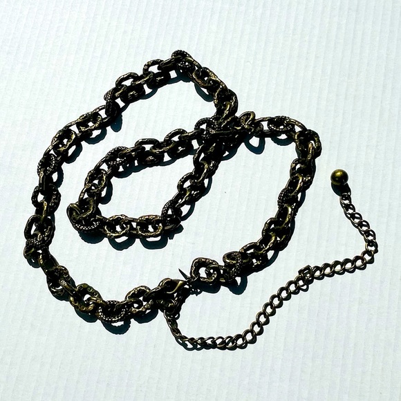Accessories Vintage Antique Gold Bronze Chain Link Belt Poshmark